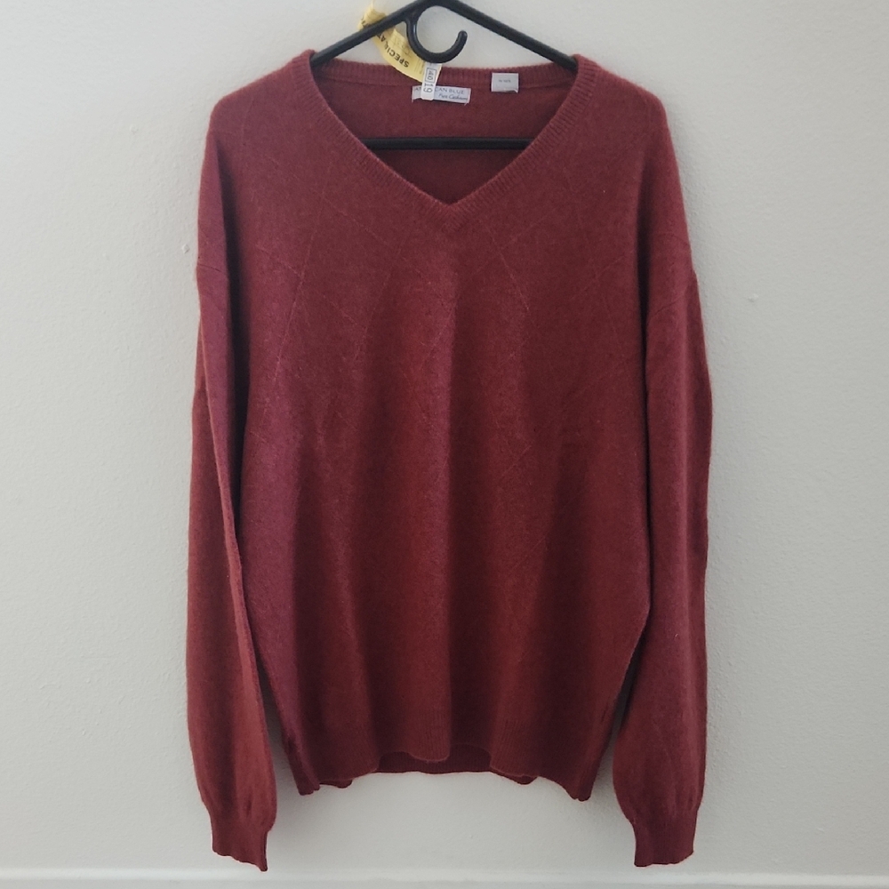 American Blue Pure Cashmere Sweater Rich Burgundy